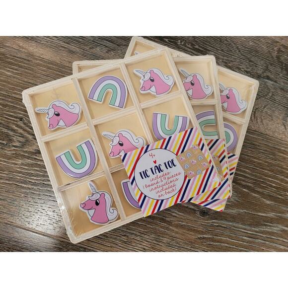 Unicorn Tic Tac Toe Wooden Girls‎ Toys Game #7 - Picture 1 of 2